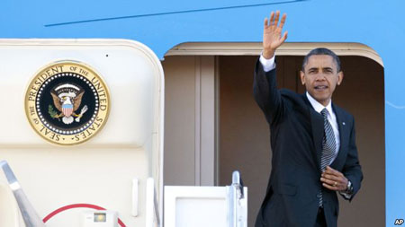 Tổng thống Obama khởi hành chuyến công du Đông Nam Á vào ngày 17/11.
